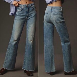 MOTHER The Maven Skimp Ropin’ N’ Rollin’ Distressed Wide Leg Jean Women’s 27